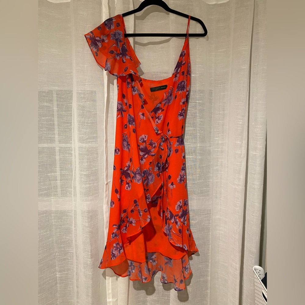 House of Harlow x Revolve Red Crimson Floral Dress - Size Medium
